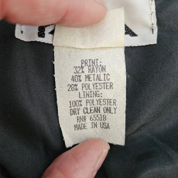 Patra Vintage 80's Gold Metallic Long Sleeve Tapestry Jacket Geometric Sz 16 - Picture 7 of 14